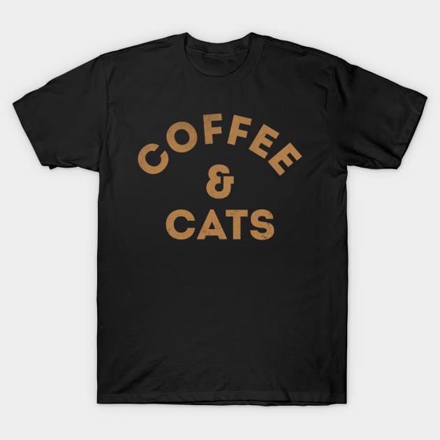 Coffee & Cats T-Shirt by cowyark rubbark